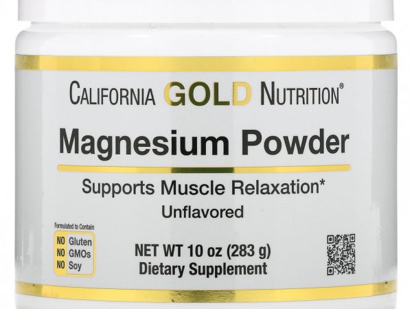 California Gold Nutrition, магний в растворимом порошке с нейтральным вкусом, 283 г (10 унций)