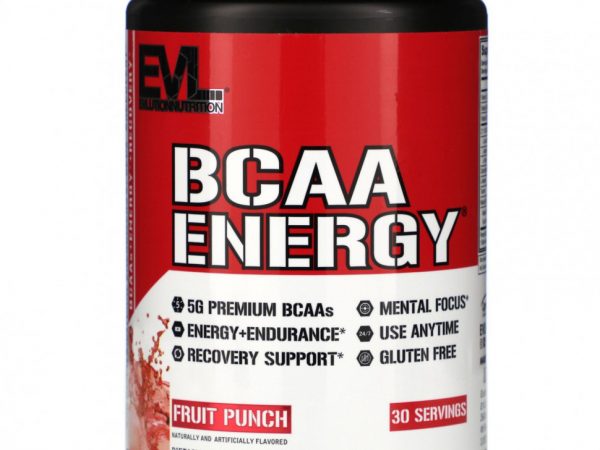 EVLution Nutrition, BCAA Energy, смесь для приготовления энергетических напитков, фруктовый пунш, 288 г (10,16 унции)