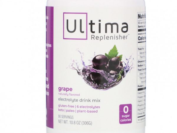 Ultima Replenisher, Смесь для приготовления напитка с электролитами, виноград, 306 г (10,8 унции)
