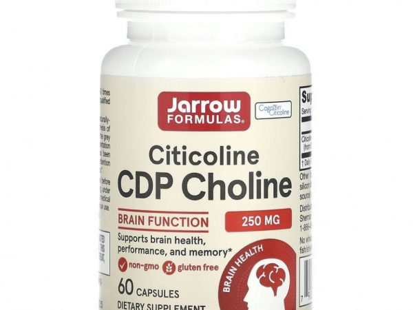 Jarrow Formulas, цитиколин, ЦДФ-холин, 250 мг, 60 капсул
