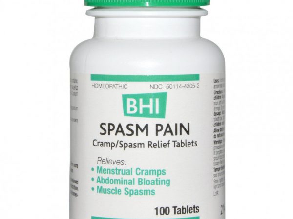 MediNatura, BHI, от боли и спазмов, 100 таблеток