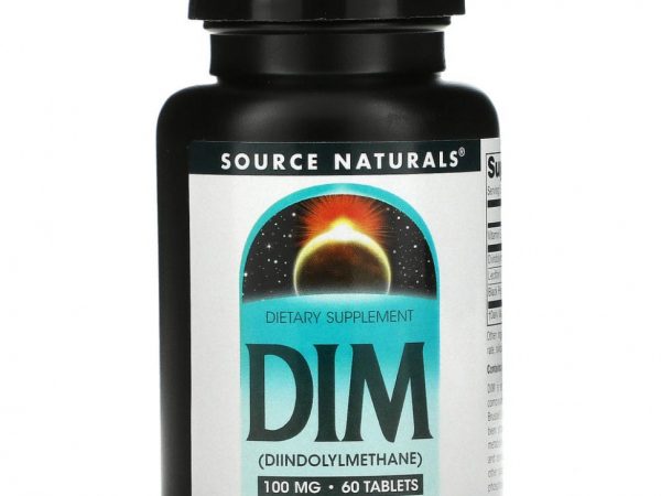 Source Naturals, DIM (дииндолилметан), 100 мг, 60 таблеток