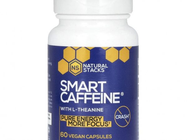 Natural Stacks, Умный кофеин с L-теанином, 60 вегетарианских капсул