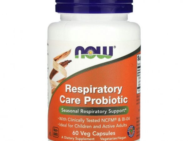 NOW Foods, пробиотик для поддержки дыхательной системы, 60 растительных капсул