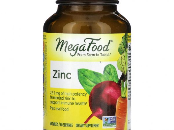 MegaFood, цинк, 60 таблеток