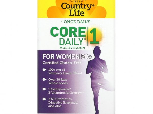 Country Life, Мультивитамины Core Daily-1 для женщин старше 50 лет, 60 таблеток