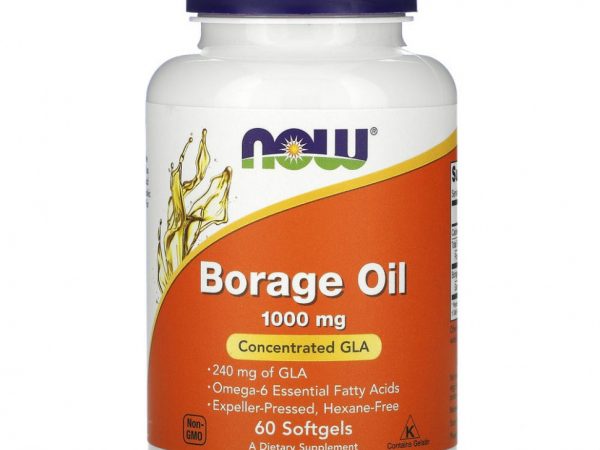 NOW Foods, масло бурачника, концентрированная ГЛК, 1000 мг, 60 капсул