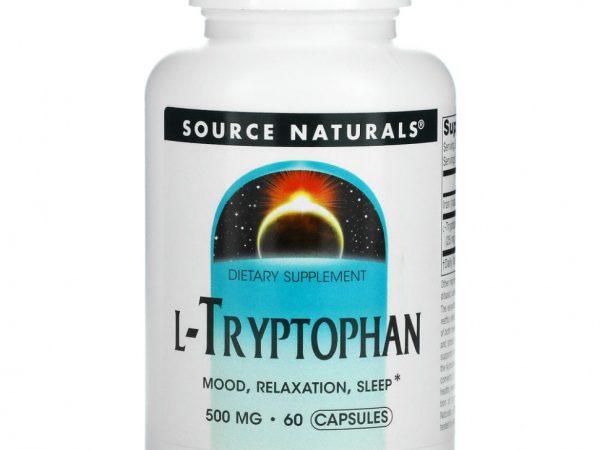 Source Naturals, L-триптофан, 500 мг, 60 капсул