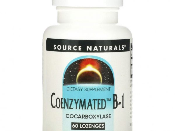 Source Naturals, ферментированный витамин B-1, 13 мг, 60 пастилок