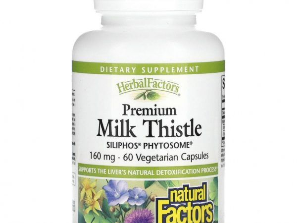 Natural Factors, расторопша высшего качества, 160 мг, 60 вегетарианских капсул