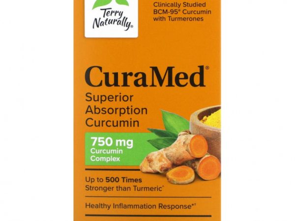 Terry Naturally, CuraMed, 750 мг, 60 гелевых капсул