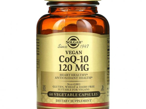 Solgar, Растительный коэнзим Q-10, 120 мг, 60 растительных капсул