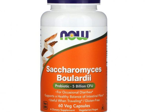NOW Foods, сахаромицеты Буларди, 60 вегетарианских капсул