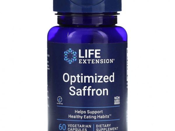 Life Extension, оптимизированный шафран, 60 вегетарианских капсул