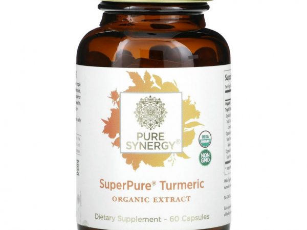 Pure Synergy, SuperPure, куркума, 60 капсул