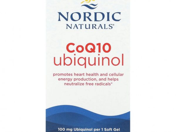 Nordic Naturals, Nordic CoQ10, убихинол, 100 мг, 60 мягких желатиновых капсул