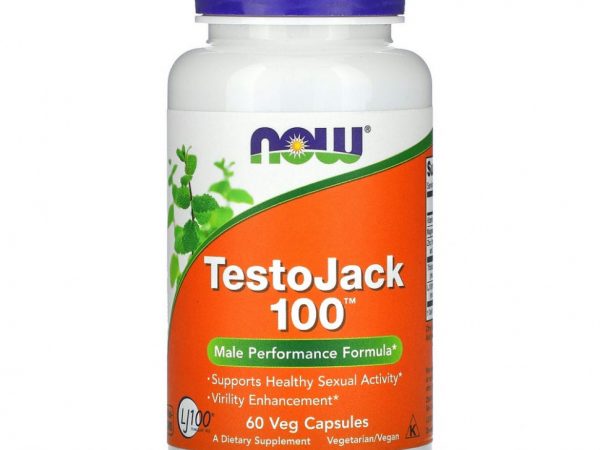 NOW Foods, TestoJack 100, 60 вегетарианских капсул