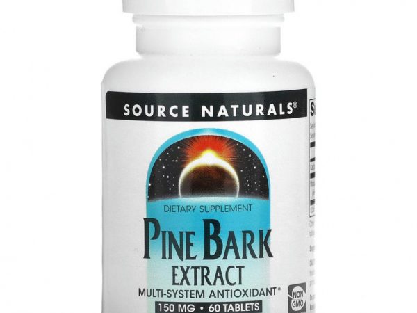 Source Naturals, экстракт сосновой коры, 150 мг, 60 таблеток
