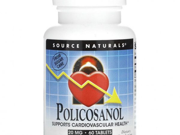 Source Naturals, Поликосанол, 20 мг, 60 таблеток
