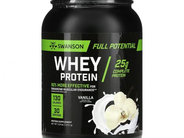 Swanson, Сывороточный протеин, ваниль, 1050 г (2,31 фунта)