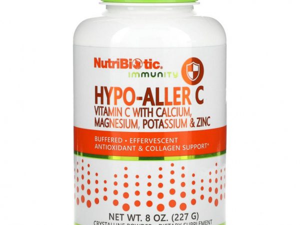 NutriBiotic, Immunity, Hypo-Aller C, витамин C с кальцием, магнием, калием и цинком, 227 г (8 унций)