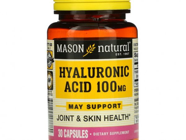 Mason Natural, Гиалуроновая кислота, 100 мг, 30 капсул