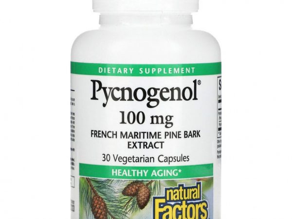 Natural Factors, Pycnogenol, 100 мг, 30 вегетарианских капсул