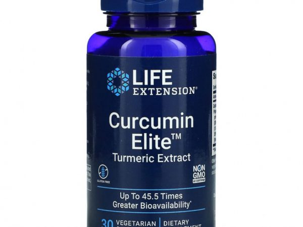 Life Extension, Curcumin Elite, экстракт куркумы, 30 вегетарианских капсул