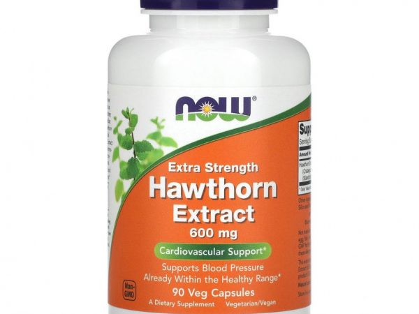 NOW Foods, Экстракт Боярышника для Роста Силы, 600 мг, 90 Растительных капсул