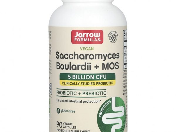 Jarrow Formulas, сахаромицеты Буларди плюс МОС, 5 млрд, 90 вегетарианских капсул с отсроченным высвобождением