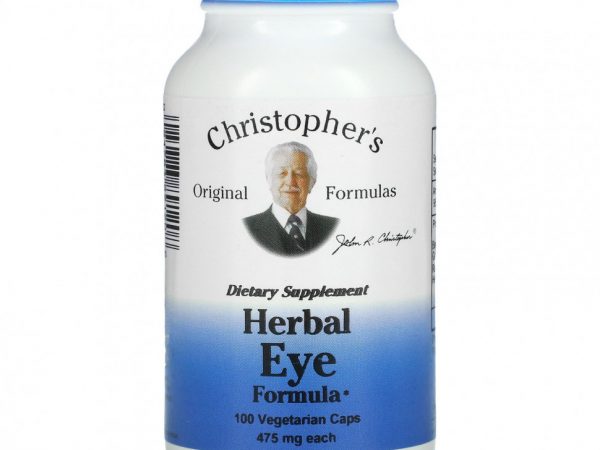 Christopher's Original Formulas, Травяная формула для глаз, 475 мг, 100 вегетарианских капсул