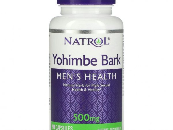 Natrol, Кора йохимбе, 500 мг, 90 капсул
