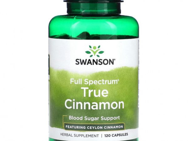 Swanson, Натуральная корица полного спектра, 120 капсул