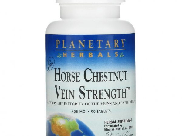Planetary Herbals, Конский каштан, здоровье вен, 705 мг, 90 таблеток
