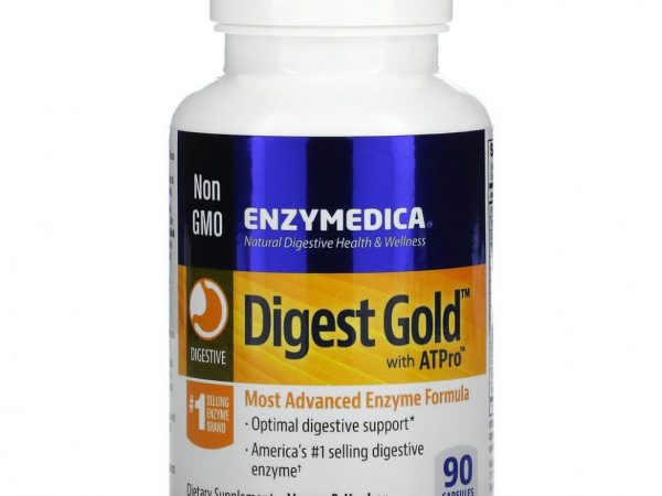 Enzymedica, Digest Gold с ATPro, добавка с пищеварительными ферментами, 90 капсул