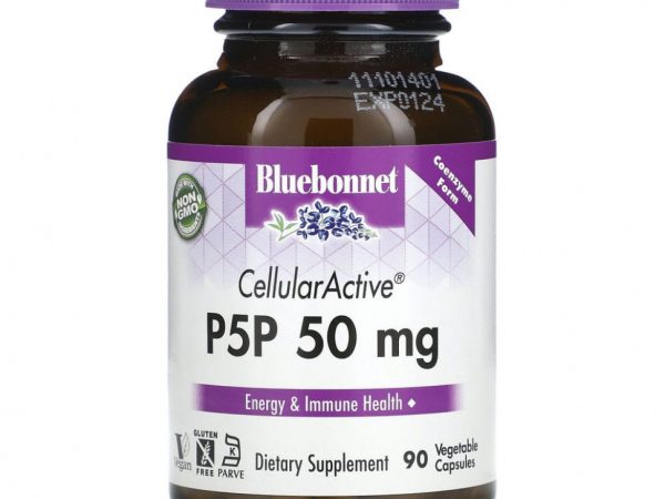 Bluebonnet Nutrition, P-5-P, 50 мг, 90 растительных капсул