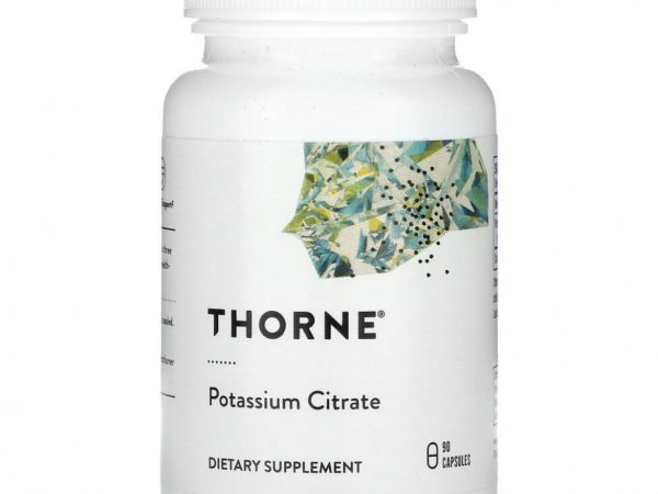Thorne Research, Цитрат калия, 90 растительных капсул