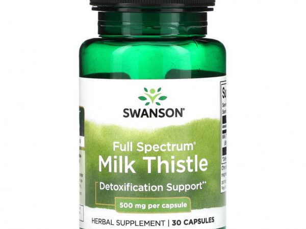 Swanson, Расторопша полного спектра действия, 500 мг, 30 капсул