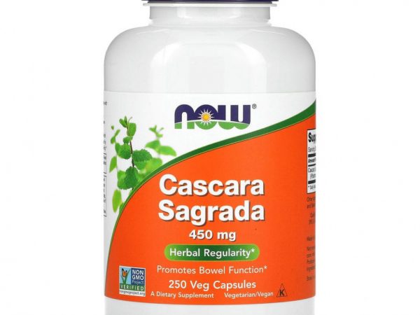 NOW Foods, Cascara Sagrada, 450 мг, 250 растительных капсул