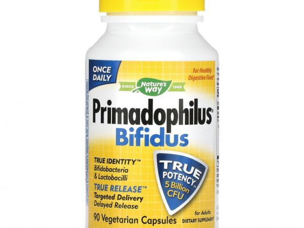 Nature's Way, Primadophilus Bifidus для взрослых, 5 млрд КОЕ, 90 вегетарианских капсул