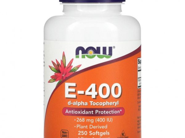 NOW Foods, натуральный витамин E-400, 268 мг, 250 капсул