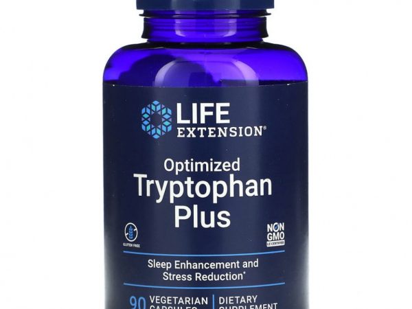 Life Extension, оптимизированный триптофан плюс, 90 вегетарианских капсул
