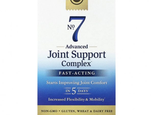 Solgar, No. 7, поддержка и комфортная работа суставов, 90 вегетарианских капсул