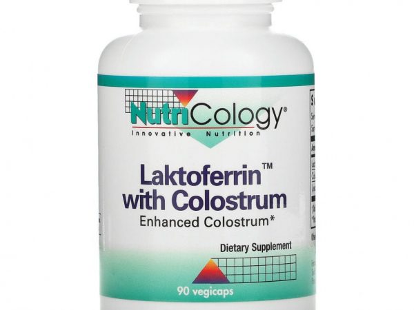 Nutricology, лактоферрин с молозивом, 90 вегетарианских капсул