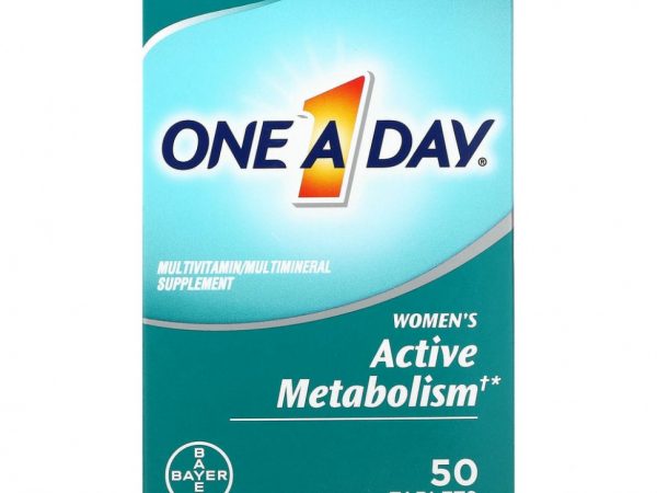 One-A-Day, Активный метаболизм для женщин, мультивитаминная / мультиминеральная добавка, 50 таблеток