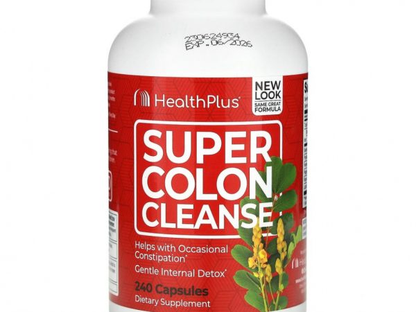 Health Plus, Super Colon Cleanse, превосходное средство для очищения толстой кишки, 240 капсул