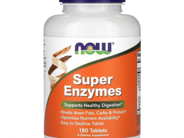 NOW Foods, суперферменты, 180 таблеток
