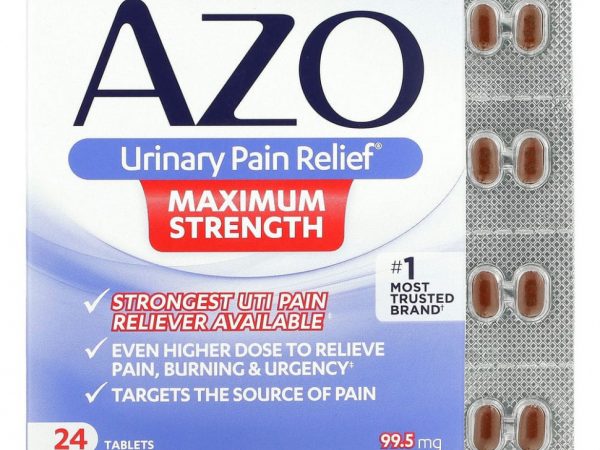 Azo, Средство от боли при мочеиспускании, Максимальная сила, 24 таблетки