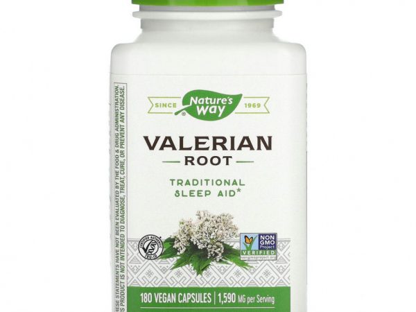 Nature's Way, корень валерианы, 1590 мг, 180 веганских капсул