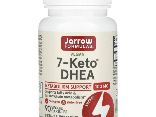 Jarrow Formulas, 7-Keto, ДГЭА, 100 мг, 90 вегетарианских капсул